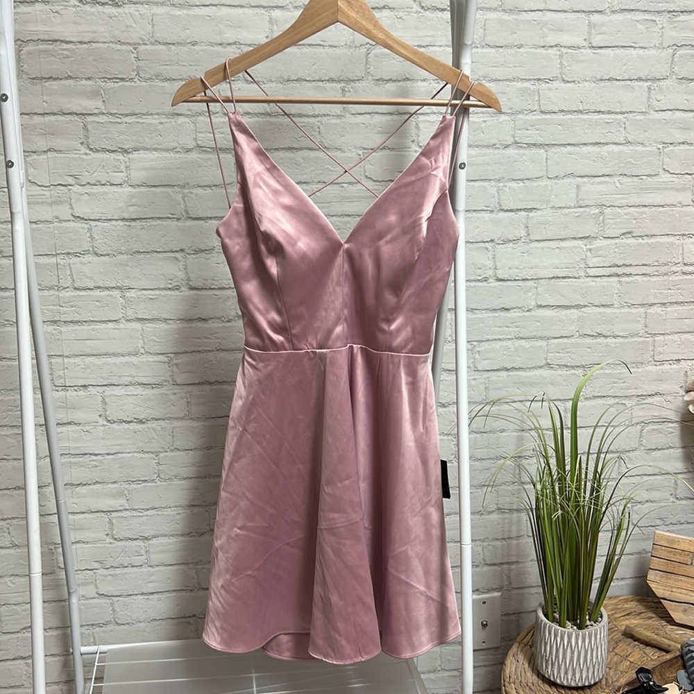 Pink Open Back Dress